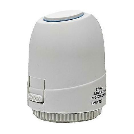 2-w-elektro-thermostatverteiler, Geschlossen, Ip54 Wasserdicht, Für Fußbodenheizung, Kompatibel Mit 24-v-heizsystemen, Normalerweise Geschlossen, M30x1,5