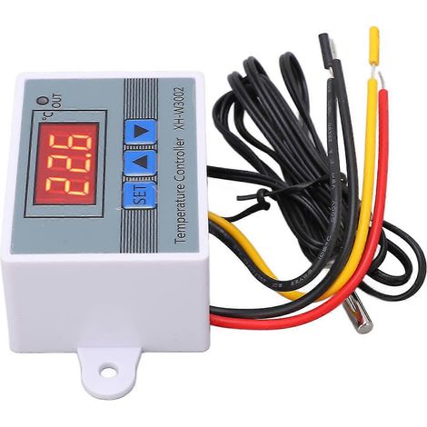 Digitaler Temperaturregler, Thermostat, Heiz-/kühlschalter, Mit Wasserdichter Sonde, 10 A, 110–220 V, 1500 W, 26–27