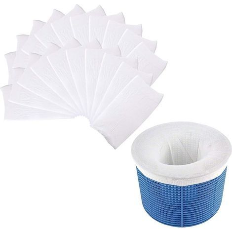Chaussettes De Panier D'Écumoire De Piscine, Paniers Filtrants Pour Piscines Hors Sol Et Creusées, Couvertures D'Écumoire De Piscine, Protecteurs D'Écran De Filtre (lot De 20)