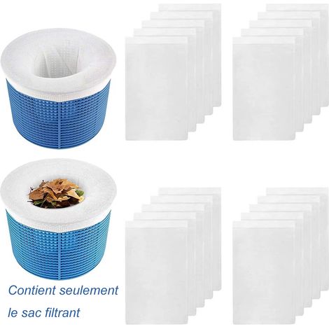 Lot De 20 Chaussettes De Skimmer Réutilisables En Nylon Élastique À Mailles Fines, Préfiltres Pour Retenir Débris Et Saletés De Piscine