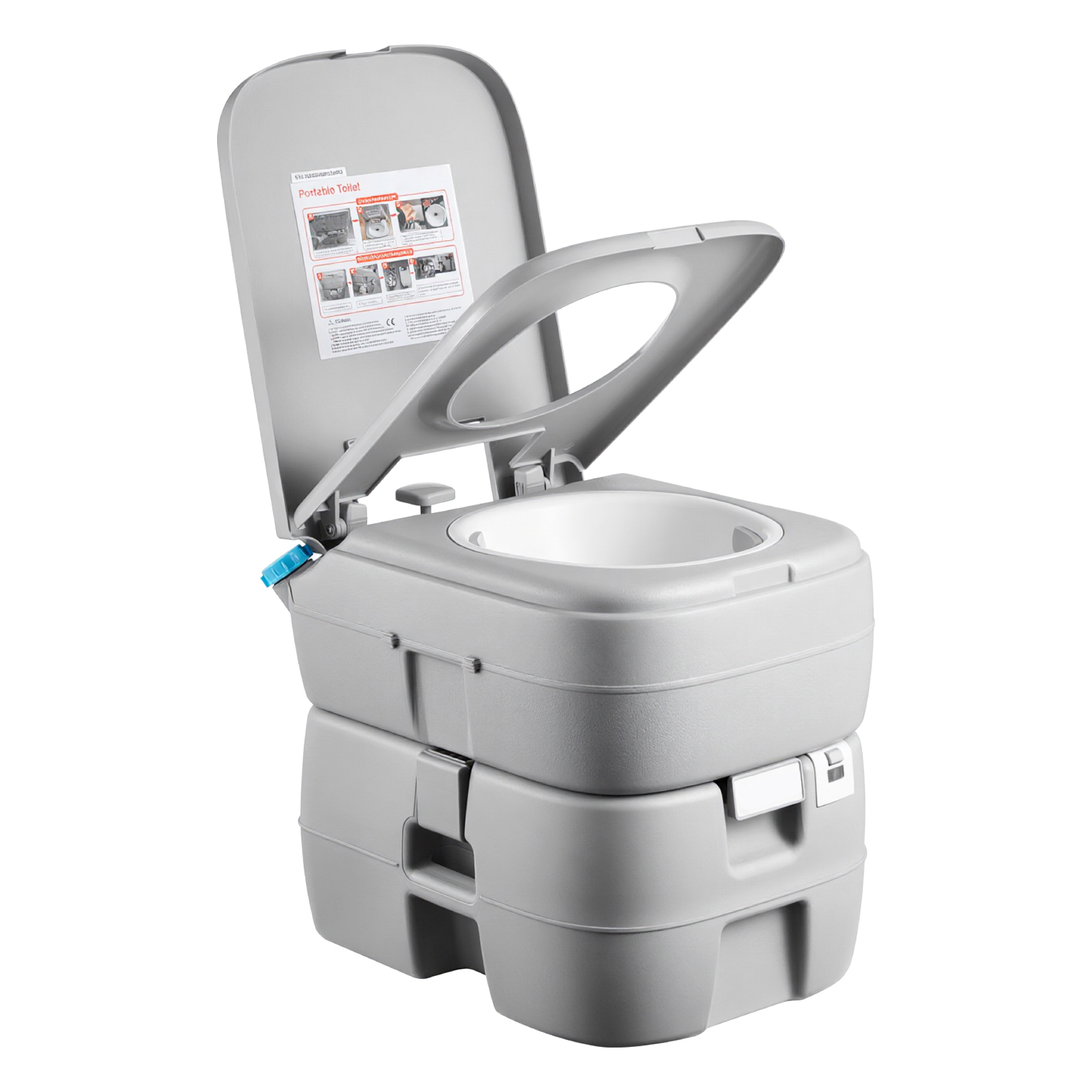 Mophorn Tragbare Toilette Mit 30 L Abnehmbarem Abwassertank Und 200 Spülungen, Campingtoilette Reisetoilette Mit Füllstandsanzeige, Ideal Für Wohnmobilreisen, Camping, Bootsfahrten Und Ausflüge