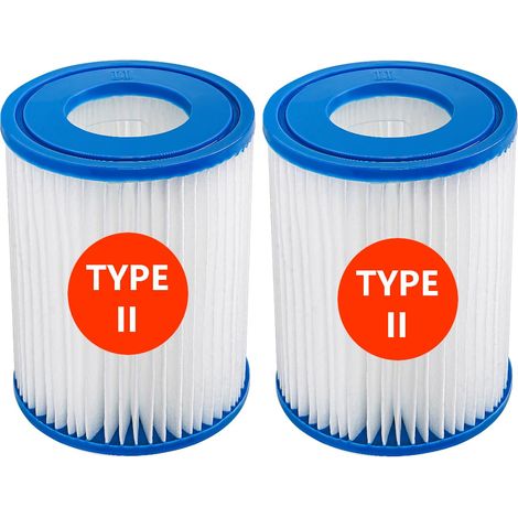 Lot De 2 Filtres De Piscine Compatibles Avec Les Cartouches De Type Ii, Filtres De Rechange Pour Spas Compatibles Avec La Pompe De Filtration Lay-z-spa