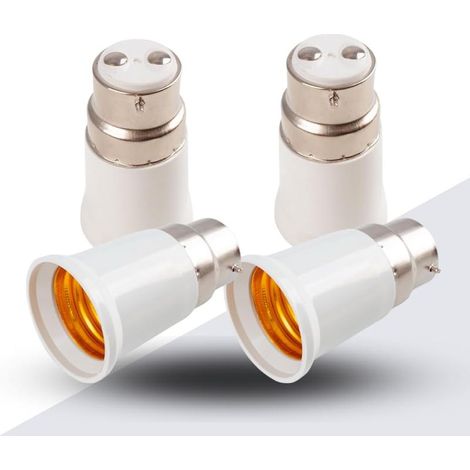 4 Lampenfassungsadapter – B22 Auf E27 Konverter – Bajonett-lampenfassungsadapter Für Halogen- Und Led-lampen