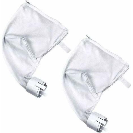 Lot De 2 Sacs Filtrants - Pour Nettoyeur De Piscine - Compatible Polaris 360 Et 380 - 31 X 22 Cm - Blanc