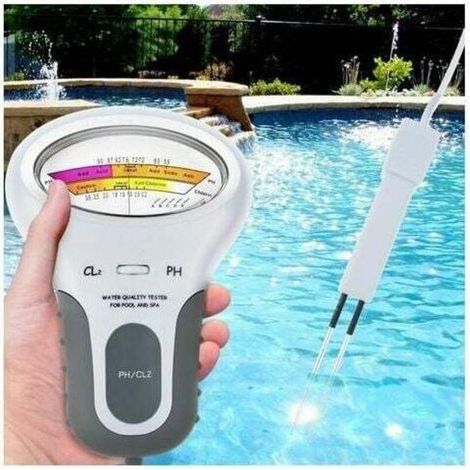 Testeur De Qualité D'Eau De Piscine Numérique, Mesure Ph Et Chlore, Câble 13 Cm