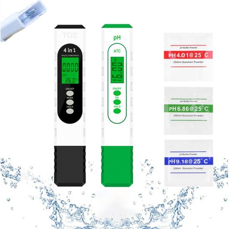 Ph Mètre Électronique 0.01 Précision, Testeur Ph Avec Compensation Température, Pour Eau Potable, Aquaculture, Piscine Et Spa