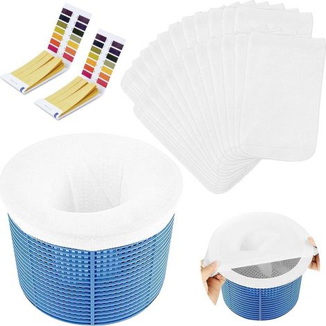 Chaussette Skimmer Piscine - Maille Nylon Ultrafine 0 001 Mm - Pour Panier Ecumoire Piscine Et Spa - 32 Pièces