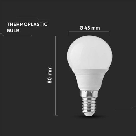 Led-lampe – P45 – E14-sockel – 3,7 W (25 W) – 4000 K – 320 Lm