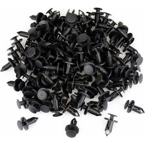 120 Stück Kfz-kunststoff-befestigungsnieten, Schwarze Kfz-clips, Kunststoffnieten, Kotflügel, 8-mm-druckloch, Kunststoff-befestigungsnieten