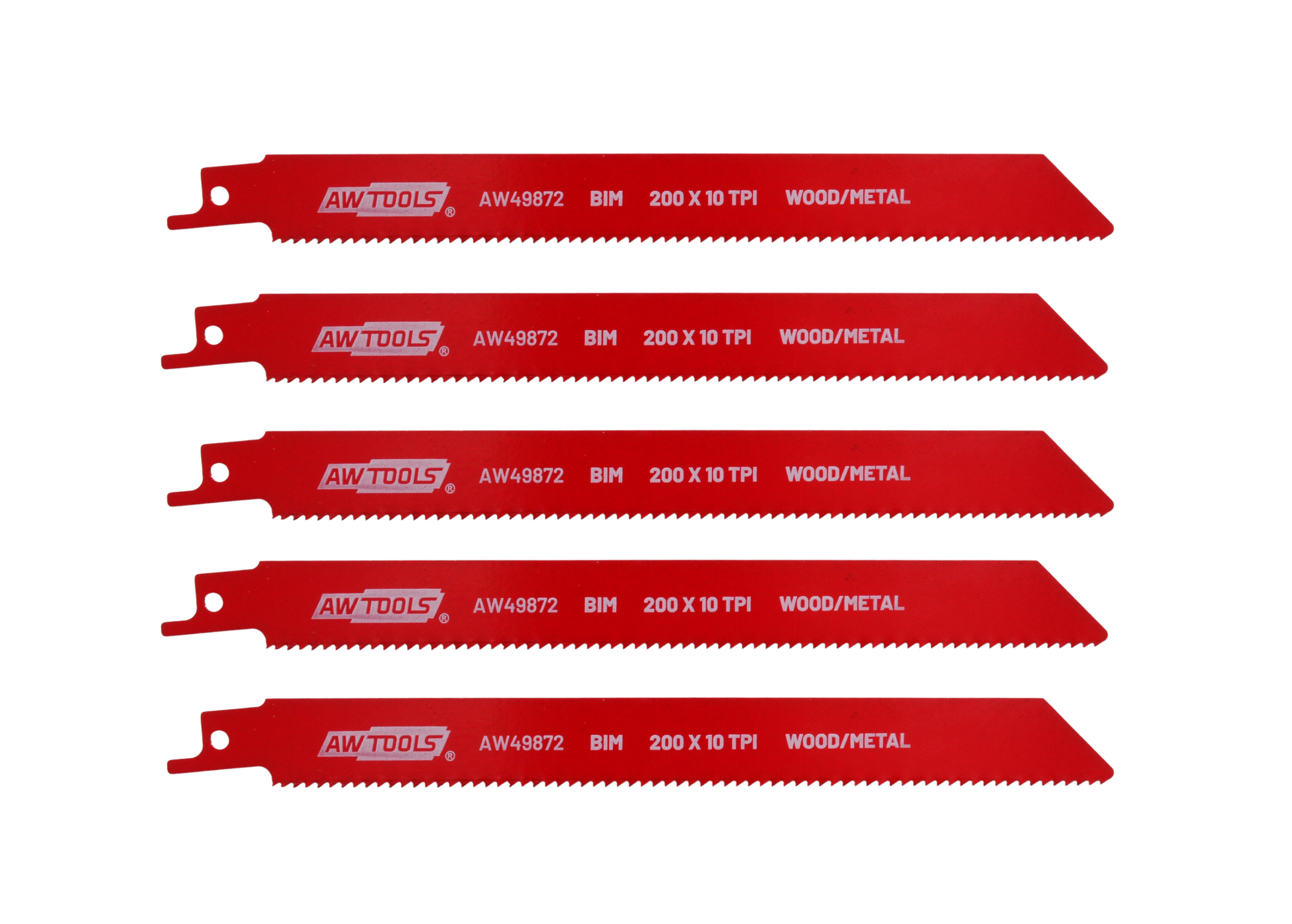 Awtools S Bimetall-sägeblatt 200 Mm 10 Zähne/zoll Metall-holz 5 Stück