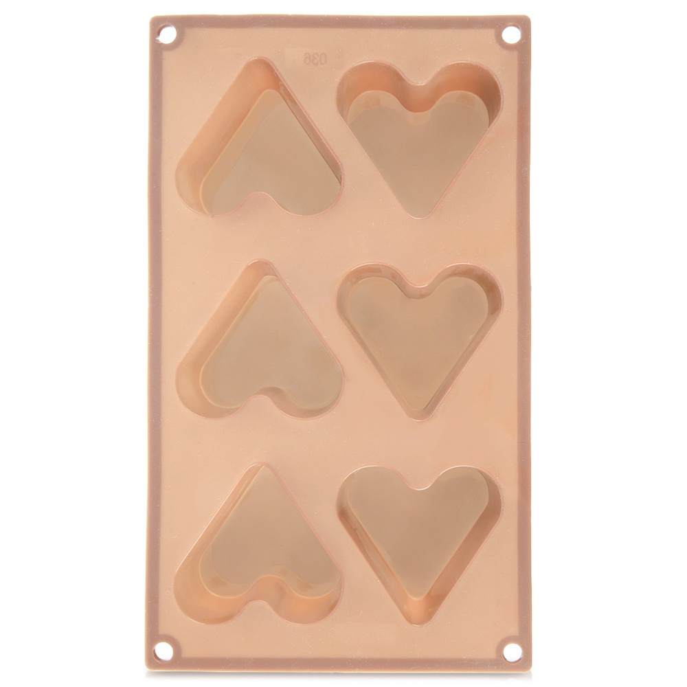 Beige Silikon-herz-ausstechform, 29 X 17,5 X 3,8 Cm