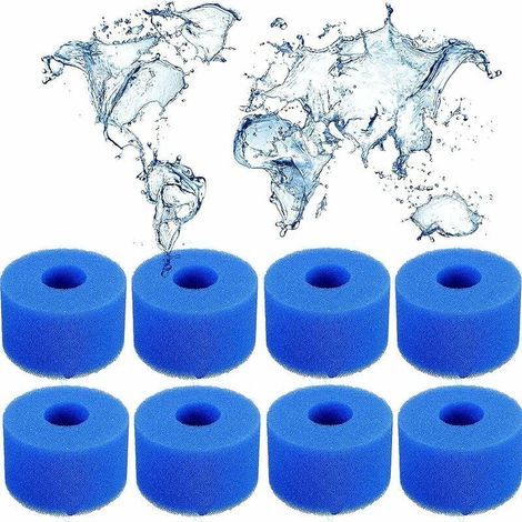 8 Filtres En Mousse Réutilisables S1 Pour Spa Et Piscine, Compatible Intex – Lot De 8 Pièces
