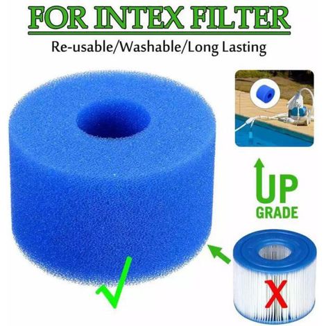 Éponge Filtrante - - Haute Efficacité - Piscines Intex S1 - Coton