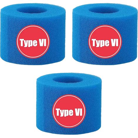 3x Cartouche De Filtre De Piscine Mousse De Nettoyage De Piscine Longue Durée Pour Type V1