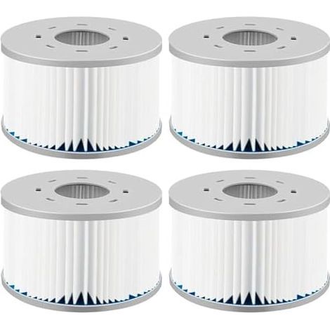 Filtre Spa Lite Compatible Avec Les Spas Mspa Whirlpool (à Partir De 2020), Cartouche Filtrante Pour Spas, Piscines Gonflables Et Jacuzzis, Lot De 4