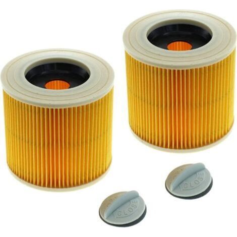 2 Filtres A Cartouche - Pour Aspirateur Sec Et Humide - Lavables - Compatible Wd2 Wd3 Mv2 Mv3 Se4001 Se4002 A2004 A2054 A2254 - 6.414-552.0