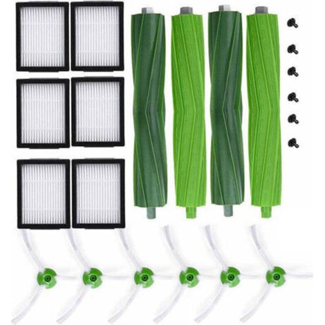 Kit Accessoires De Remplacement - Brosse À Rouleau En Caoutchouc - Filtre Hepa - Brosse Latérale - Pour Aspirateur Robot Roomba Série E I J