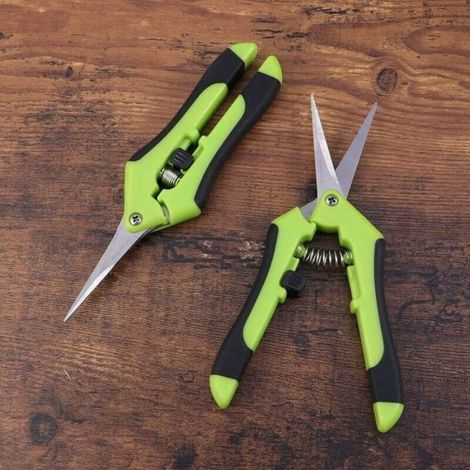 Set Mit 2 Gartenscheren, Professionelle Manuelle Gartenschere Aus Edelstahl (grün) - Liaiki
