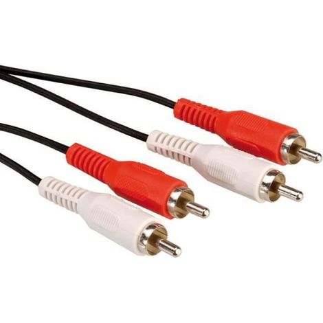 Rca-verlängerungskabel – 2x Rca Stecker/stecker – 10 M – Schwarz – Geschirmt