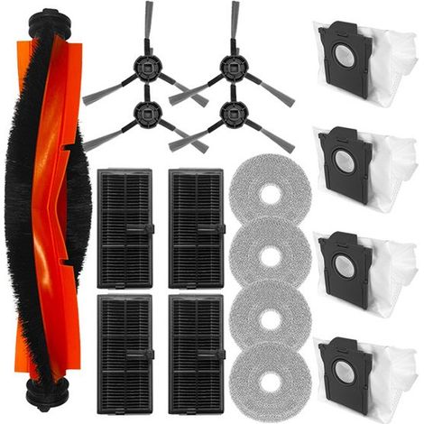 Kit D'Accessoires Pour Aspirateur - Adapté Pour Dreame - L10s Ultra Gen 2/l10s Pro - 1x Brosse Principale - 4 X Sac À Poussière - 4 X Serpillère - 4 X Brosses Latérales - 4 X Filtres - 13 Pièces