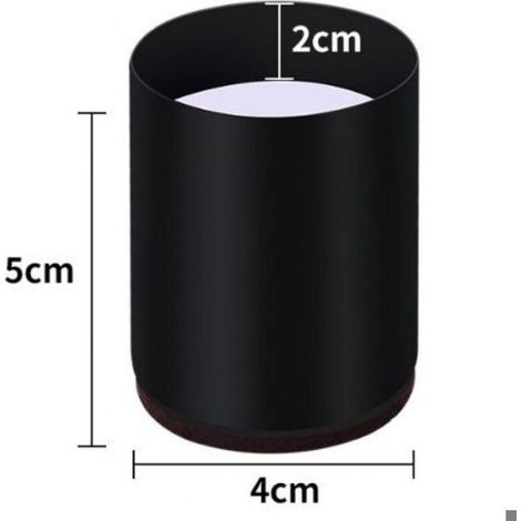 Bettfüße 5 Cm – Stahl, 10.000 Lbs (ca. 4536 Kg), 4er-set, Ø 45 Cm