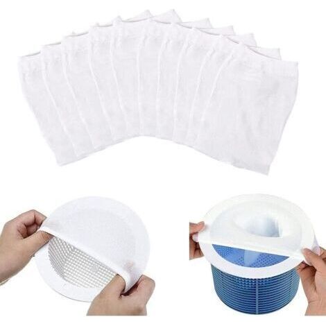 Filtre D'Écumoire, Lot De 10, Filtre D'Écumoire De Piscine, Panier De Filtre De Piscine, Panier D'Écumoire De Filtre Pour Attraper Le Pollen, Les Feuilles, Les Cheveux (lot De 10)
