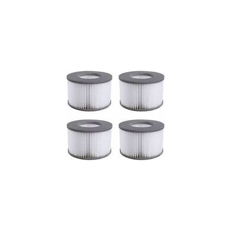 Pair Lot De 4 Cartouches Filtrantes De Rechange, Pour Les Mspa, Les Spa Chauds Et Autres Piscines Gonflables, Convient Aux Modèles De Filtre À Partir De 2020
