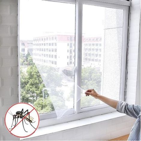 1 Stück Weißes Moskitonetz – 130 X 150 Cm – Kann Zugeschnitten Werden