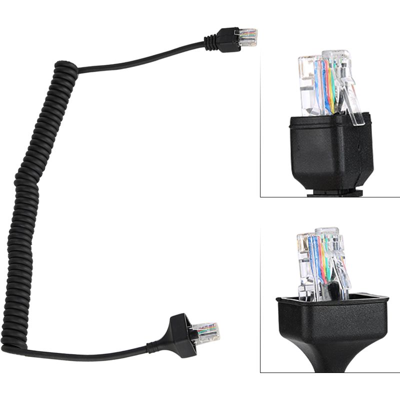 8-poliges, 50 Cm Langes Mikrofonkabel Für Kenwood-funkgeräte, Schwarzes Kabel
