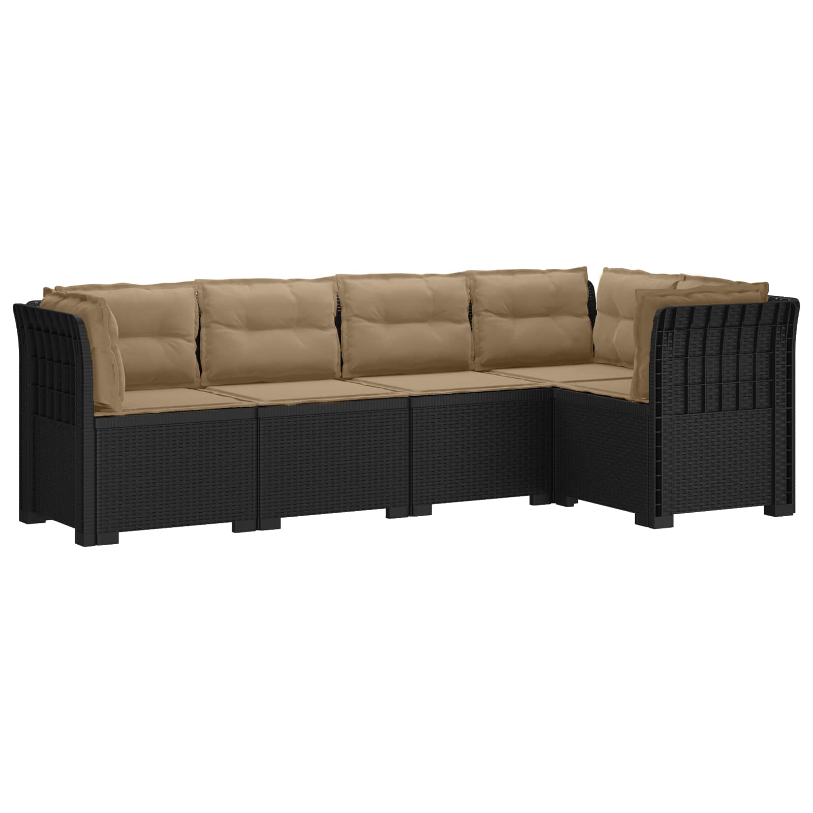 Maison Exclusive - 5-sitzer Gartensofa Mit Kissen Rattan-look 5-s