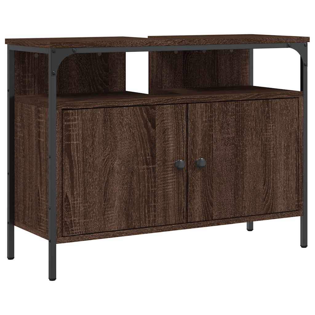 Maison Exclusive - Waschbeckenschrank Braun Eichen-optik Medium