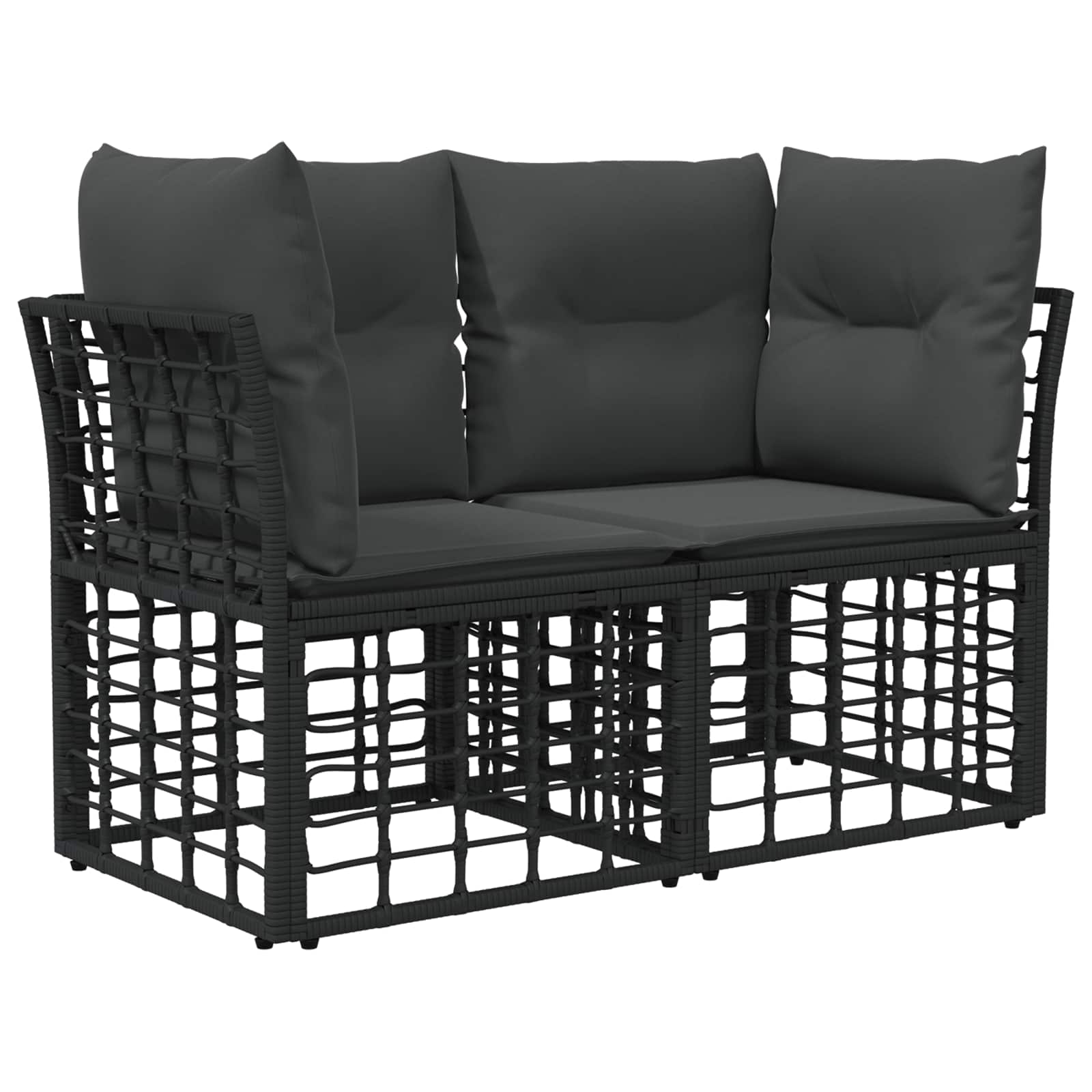 Maison Exclusive - Outdoor-lounge 2 Stk. 2-sitzer Schwarz Und Dun