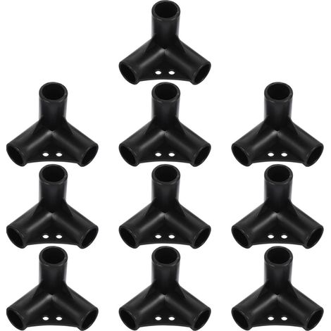 Connecteurs À Quatre Voies En Plastique Pour Tubes De 20 Mm, 10 Pièces, Noir, Pp, Pour Construire Un Abri Solaire