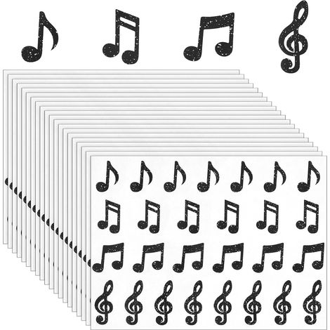 Lot De 540 Autocollants En Forme De Note De Musique, 4 Styles De Notes De Musique
