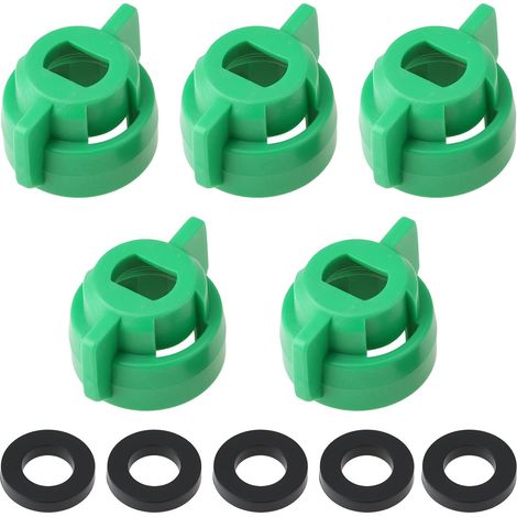 Lot De 5 Capuchons De Buse De Pulvérisation Avec Joint Pour Pulvérisateur De Machines Agricoles (vert)