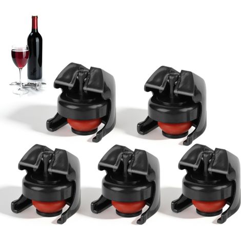 Bouchon De Bouteille De Vin Et De Champagne, 5 Pièces, Bouchons De Champagne, Bouchon Bouteille Vin Bouchon Bouteille Champagne Réutilisable Bouchon Vin Bouchon Liege