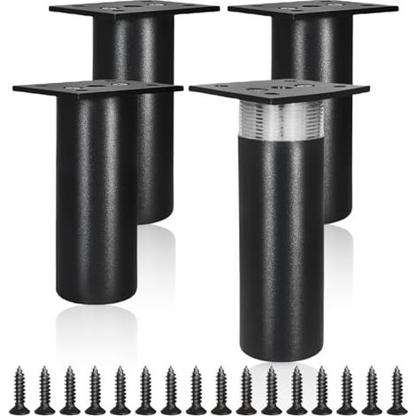 4 Pièces Pieds De Meuble Réglables 12-13 Mm, Pieds De Table En Alliage Aluminiuml, Pied Meuble, Pieds De Support Avec Vis