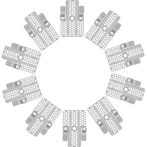 Tofficu 10 Pièces Clip De Fixation Argenté Pour Cloison Sèche En Acier Inoxydable Vis, Pour Panneau 1/2 Et 5/8, Réparation De Plafond, Restauration Murale