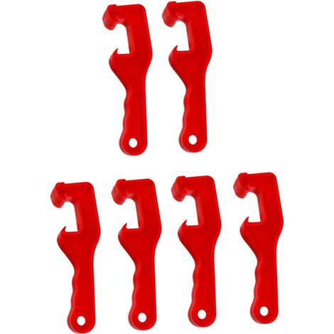 6 Pièces Ouvre-couvercle De Seau Ouvre-boîte De Peinture Et -bidon Peinture Outil Clé Avec Poignée Antidérapante Pour Garage Maison
