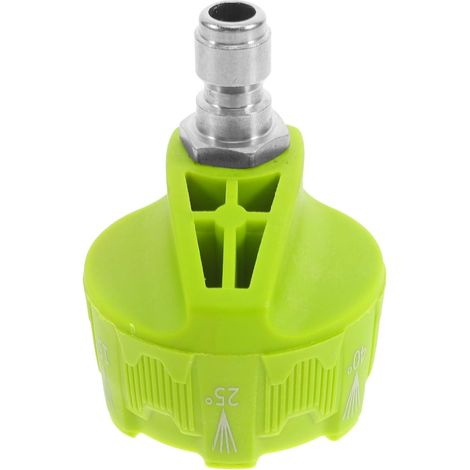 Buse De Nettoyeur Haute Pression 1/4 Rapide Multifonction En Plastique Vert Avec Ajutage Réglable Pour Lavage Auto Et Nettoyage