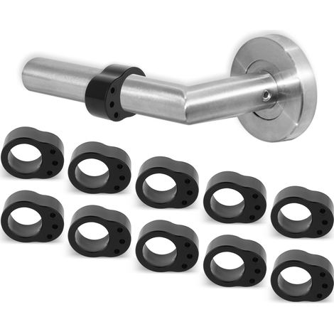 Protection Poignee Porte, 10 Pièces Porte En Silicone Anti-poignée Protection Poignee Butee De Porte Interieur Butée Porte Amortisseur Porte Pour Protéger L'Intégrité Des Murs Meubles (noir)