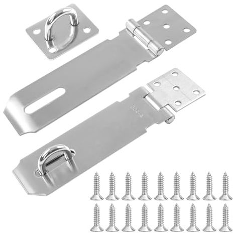 De Porte Cadenas, 2pcs Fermoir De Loquet Porte Exterieur, 5 Pouces Acier Inoxydable De Verrou Porte Exterieur Avec Vis Pour Placard