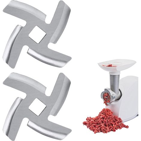 Lot De 2 Lame De Hachoir Viande En Acier Inoxydable De 47mm, Lame Pour Hachoir A Viande Electrique Et Manuelle