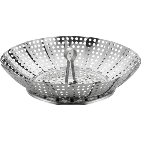 Panier Vapeur Inox Pliable, Panier Cuisson Vapeur Légumes, 14 X 23 Cm, Vaporette, Argenté