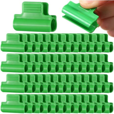 Lot De 50 Clips Pour Serre - 16 Mm - Vert - Pinces Pour Film Plastique