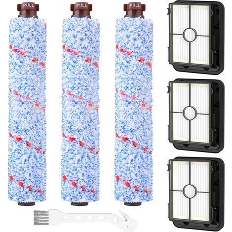 Pour Aspirateur Bissell Crosswave 3 En 1 C3 Pro 3555n, 3 Brosses Multi-surfaces 1868 + 3 Filtres 1866 Pour Aspirateur Bissell