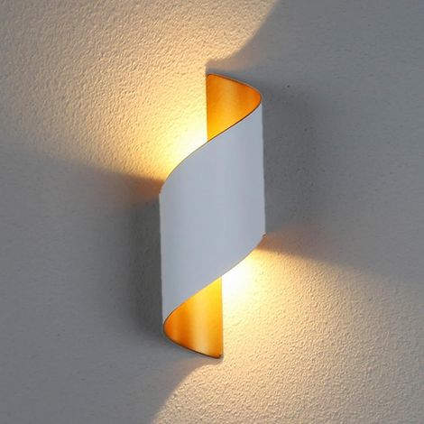 Moderne De Lampe Applique Murale Interieur 10w Spirale Exterieur Up Down Lampe Murale En Métal 3000k Blanc Chaud, Réf. 05615