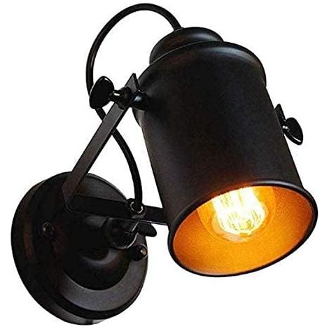 Applique Murale Interieure, Réglable Spot Led Lampe Murale Rétro Industrielle E27