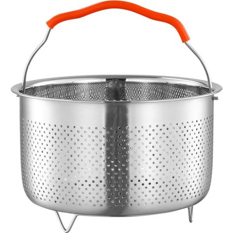 Panier Vapeur Rond En Acier Inoxydable Pour Marmite, Panier Vapeur Pour Casserole, Pour Le Riz, Les Boulettes Et Les Légumes, 19