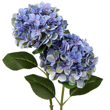 Lot De 2 Fleurs D'Hortensia Artificielles Au Toucher Réel Comme De Véritables Branches D'Hortensia Pour Tables De Bureau, Hôtels